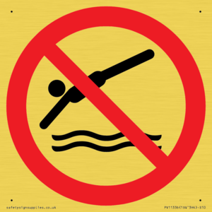 Prohibition: No diving
